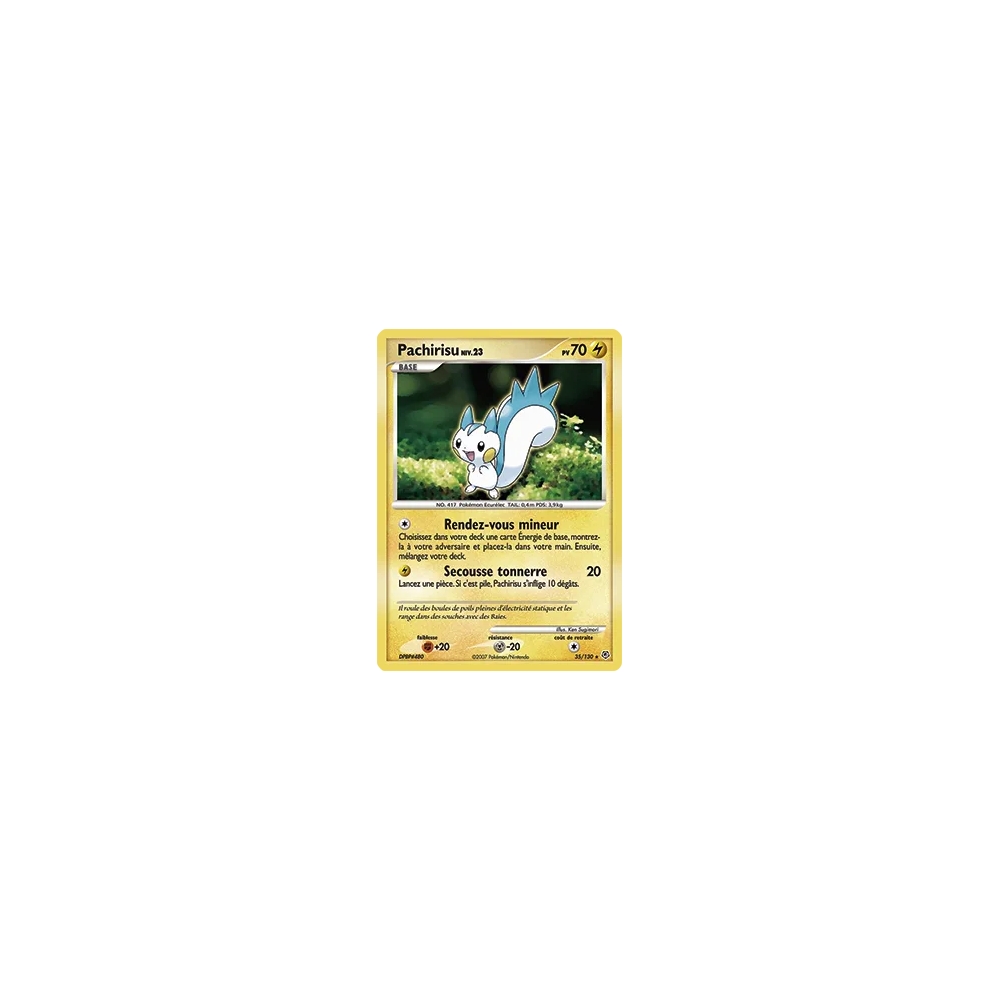 Pachirisu 35/130 : Joyau Rare (Brillante) de l'extension Pokémon Diamant & Perle