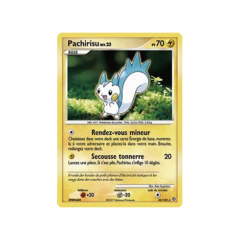 Pachirisu 35/130 : Joyau Rare (Brillante) de l'extension Pokémon Diamant & Perle