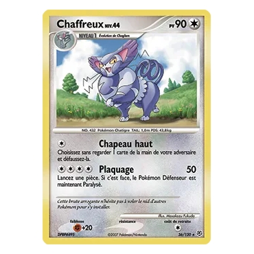 Chaffreux 36/130 : Joyau Rare (Brillante) de l'extension Pokémon Diamant & Perle