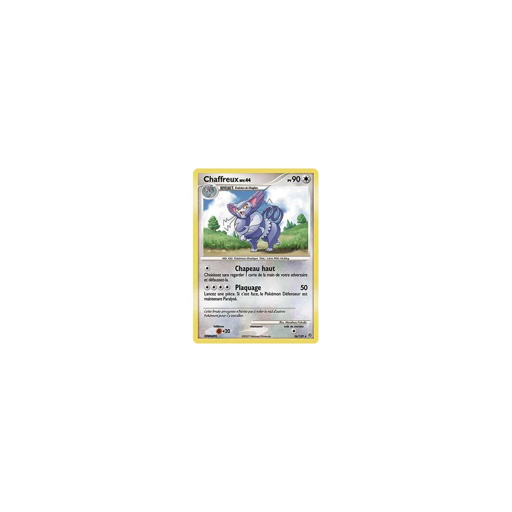 Chaffreux 36/130 : Joyau Rare (Brillante) de l'extension Pokémon Diamant & Perle