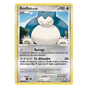 Ronflex 37/130 : Joyau Rare (Brillante) de l'extension Pokémon Diamant & Perle
