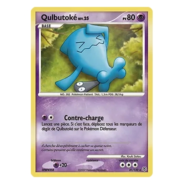 Qulbutoké 41/130 : Joyau Rare (Brillante) de l'extension Pokémon Diamant & Perle