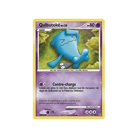 Qulbutoké 41/130 : Joyau Rare (Brillante) de l'extension Pokémon Diamant & Perle