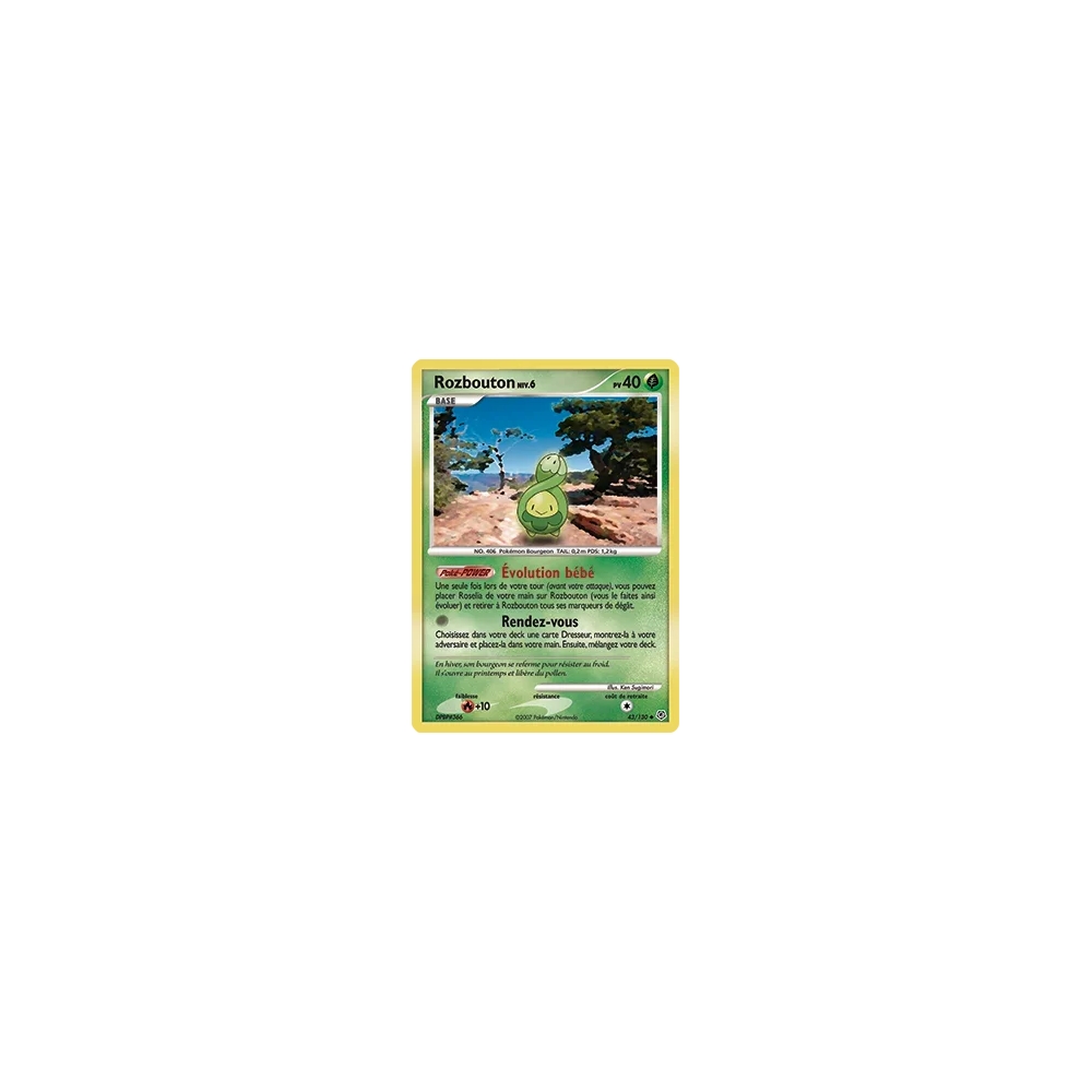 Carte Rozbouton - Peu commune (Brillante) de Pokémon Diamant & Perle 43/130