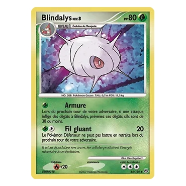 Découvrez Blindalys, carte Peu commune (Brillante) de la série Diamant & Perle