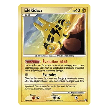 Découvrez Élekid, carte Peu commune (Brillante) de la série Diamant & Perle