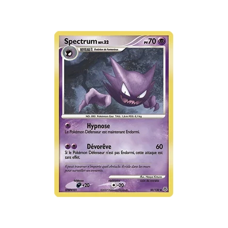 Carte Spectrum - Peu commune (Brillante) de Pokémon Diamant & Perle 50/130