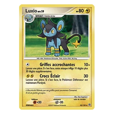 Carte Luxio - Peu commune (Brillante) de Pokémon Diamant & Perle 52/130