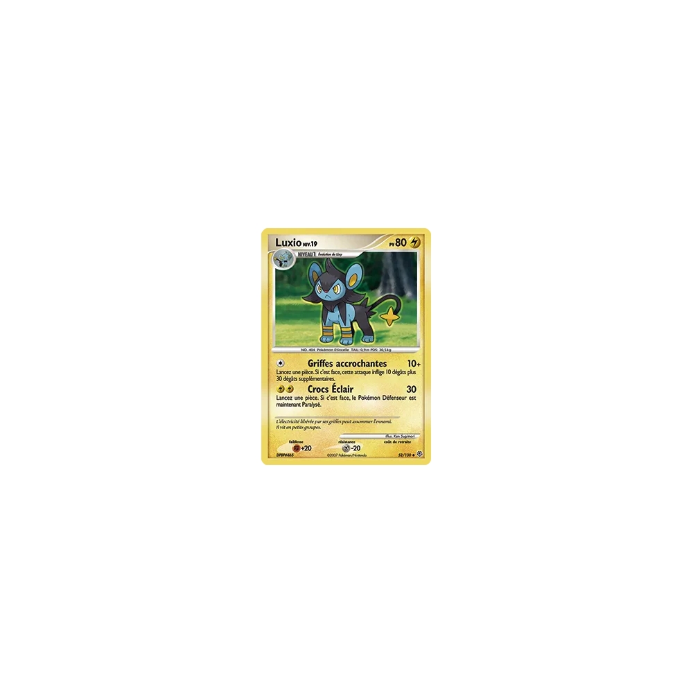 Carte Luxio - Peu commune (Brillante) de Pokémon Diamant & Perle 52/130