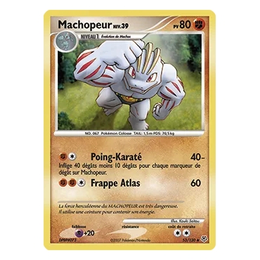 Machopeur 53/130 : Joyau Peu commune (Brillante) de l'extension Pokémon Diamant & Perle