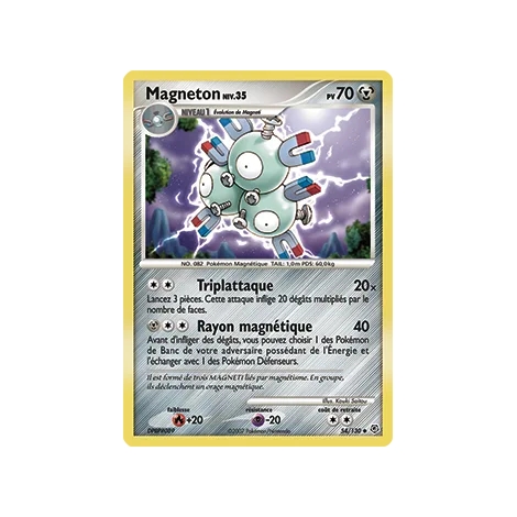 Carte Magnéton - Peu commune (Brillante) de Pokémon Diamant & Perle 54/130