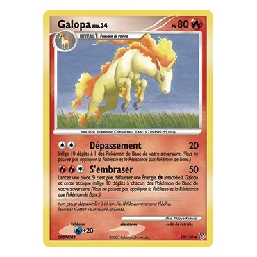 Découvrez Galopa, carte Peu commune (Brillante) de la série Diamant & Perle