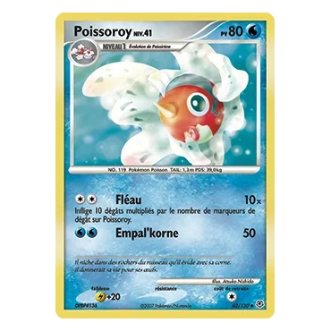 Découvrez Poissoroy, carte Peu commune (Brillante) de la série Diamant & Perle