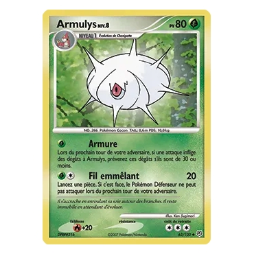 Découvrez Armulys, carte Peu commune (Brillante) de la série Diamant & Perle