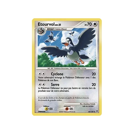 Étourvol 64/130 : Joyau Peu commune (Brillante) de l'extension Pokémon Diamant & Perle