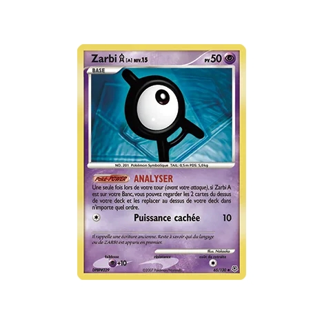 Zarbi A 65/130 : Joyau Peu commune (Brillante) de l'extension Pokémon Diamant & Perle