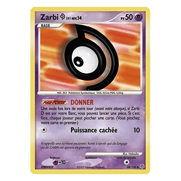 Découvrez Zarbi D, carte Peu commune (Brillante) de la série Diamant & Perle