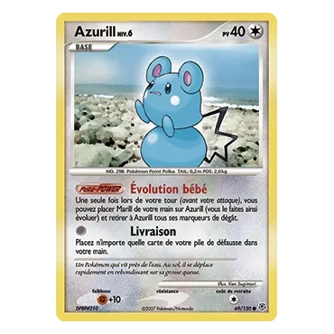 Carte Azurill - Commune (Brillante) de Pokémon Diamant & Perle 69/130