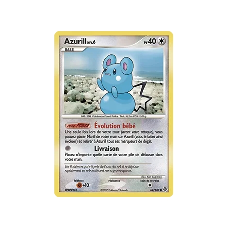 Carte Azurill - Commune (Brillante) de Pokémon Diamant & Perle 69/130