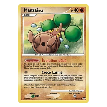 Carte Manzaï - Commune (Brillante) de Pokémon Diamant & Perle 71/130