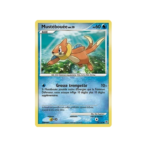 Carte Mustébouée - Commune (Brillante) de Pokémon Diamant & Perle 72/130