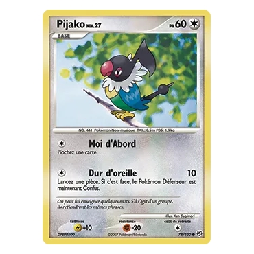 Découvrez Pijako, carte Commune (Brillante) de la série Diamant & Perle