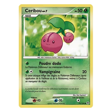 Ceribou 75/130 : Joyau Commune (Brillante) de l'extension Pokémon Diamant & Perle