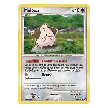 Mélo 78/130 : Joyau Commune (Brillante) de l'extension Pokémon Diamant & Perle