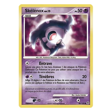 Skelénox 80/130 : Joyau Commune (Brillante) de l'extension Pokémon Diamant & Perle