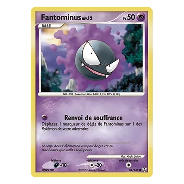 Fantominus 82/130 : Joyau Commune (Brillante) de l'extension Pokémon Diamant & Perle