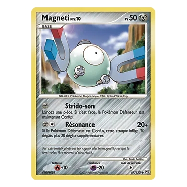 Carte Magnéti - Commune (Brillante) de Pokémon Diamant & Perle 87/130