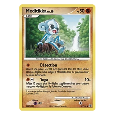 Carte Meditikka - Commune (Brillante) de Pokémon Diamant & Perle 89/130