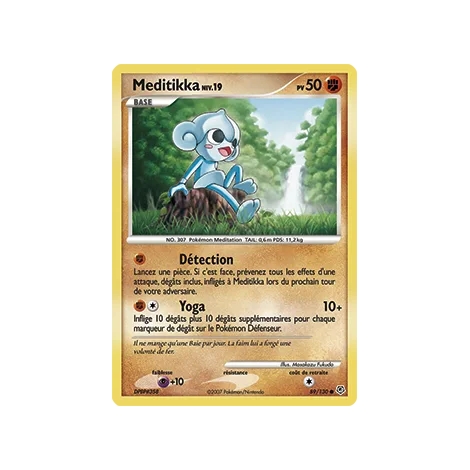 Carte Meditikka - Commune (Brillante) de Pokémon Diamant & Perle 89/130