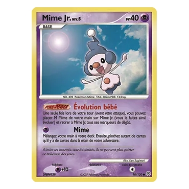 Carte Mime Jr. - Commune (Brillante) de Pokémon Diamant & Perle 90/130