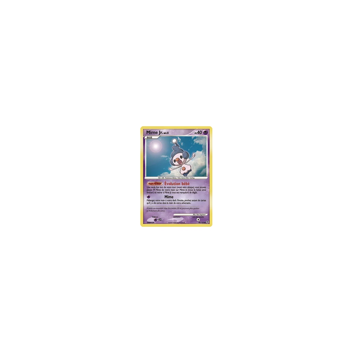 Carte Mime Jr. - Commune (Brillante) de Pokémon Diamant & Perle 90/130