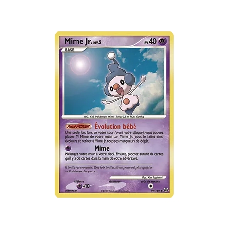 Carte Mime Jr. - Commune (Brillante) de Pokémon Diamant & Perle 90/130