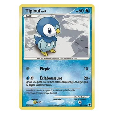 Découvrez Tiplouf, carte Commune (Brillante) de la série Diamant & Perle