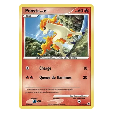Ponyta 94/130 : Joyau Commune (Brillante) de l'extension Pokémon Diamant & Perle