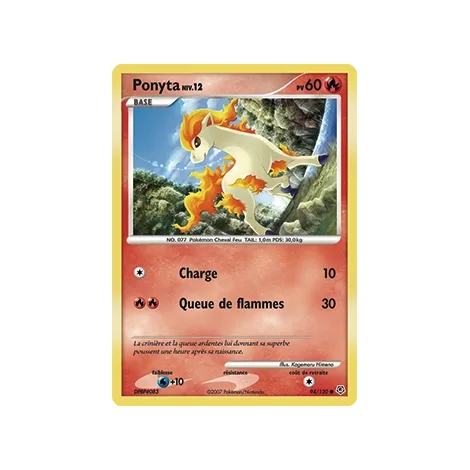 Ponyta 94/130 : Joyau Commune (Brillante) de l'extension Pokémon Diamant & Perle