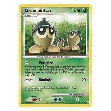 Carte Grainipiot - Commune (Brillante) de Pokémon Diamant & Perle 97/130