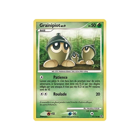 Carte Grainipiot - Commune (Brillante) de Pokémon Diamant & Perle 97/130