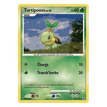 Tortipouss 103/130 : Joyau Commune (Brillante) de l'extension Pokémon Diamant & Perle