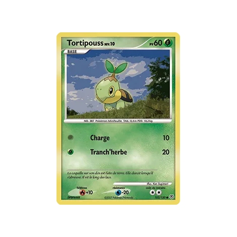 Tortipouss 103/130 : Joyau Commune (Brillante) de l'extension Pokémon Diamant & Perle