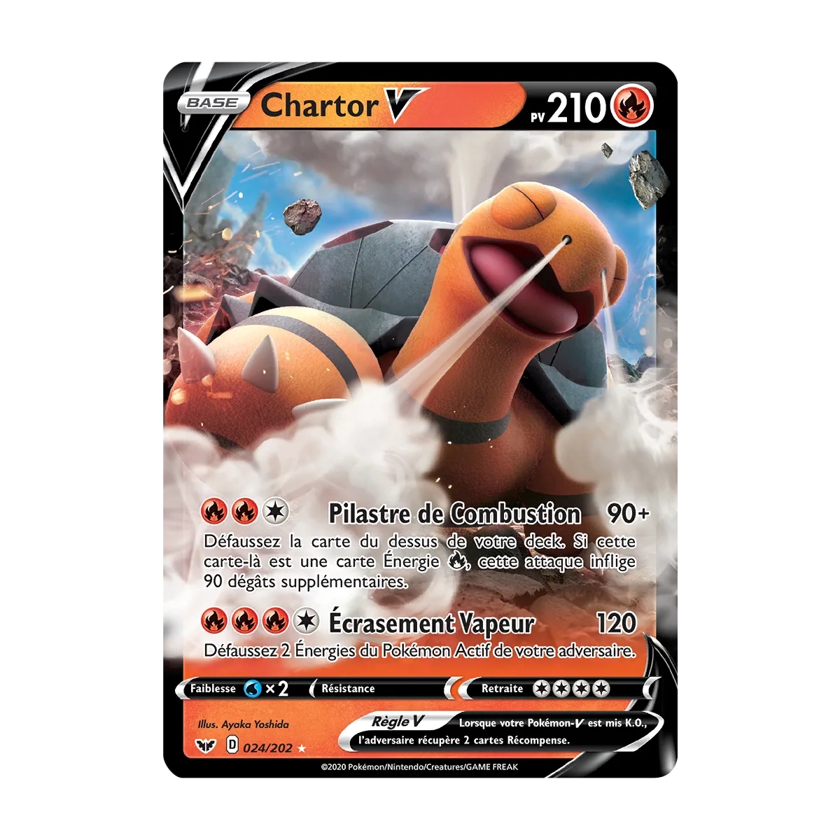 Chartor 024/202 : Joyau Holographique rare V de l'extension Pokémon Épée et Bouclier