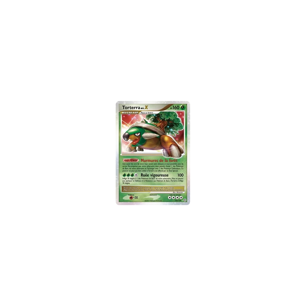 Carte Torterra NIV.X - Holographique rare NIV.X de Pokémon Diamant & Perle 122/130