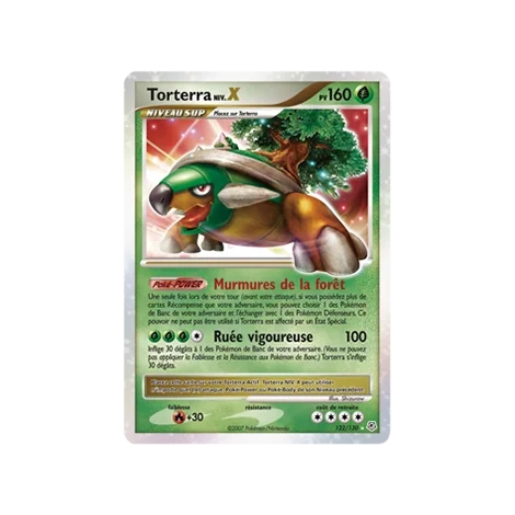 Carte Torterra NIV.X - Holographique rare NIV.X de Pokémon Diamant & Perle 122/130