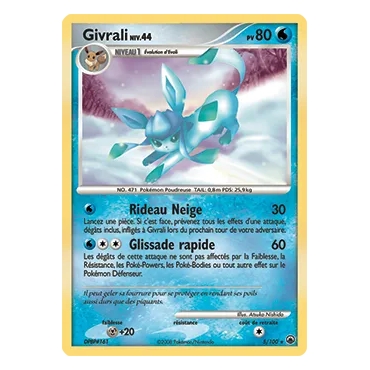 Découvrez Givrali, carte Holographique rare de la série Diamant & Perle Aube Majestueuse