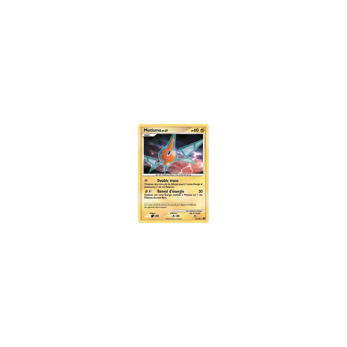 Motisma 13/100 : Joyau Holographique rare de l'extension Pokémon Diamant & Perle Aube Majestueuse