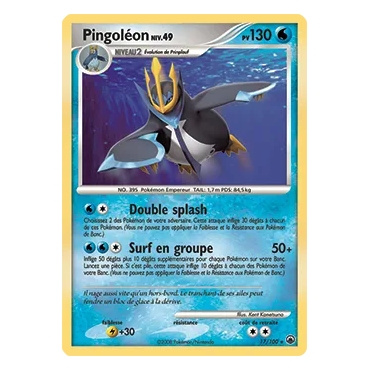 Découvrez Pingoléon, carte Rare (Brillante) de la série Diamant & Perle Aube Majestueuse