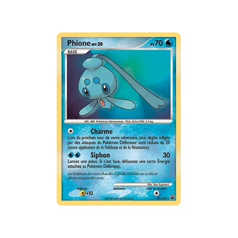 Carte Phione - Rare (Brillante) de Pokémon Diamant & Perle Aube Majestueuse 27/100